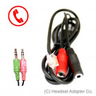 PC Headset Adapter for a Conventional Phone